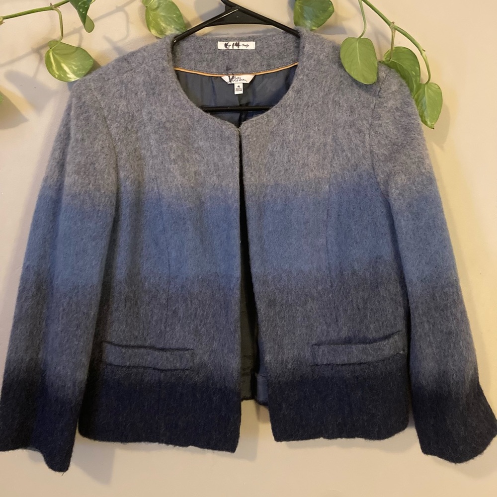 LL Bean signature blue ombré wool blazer